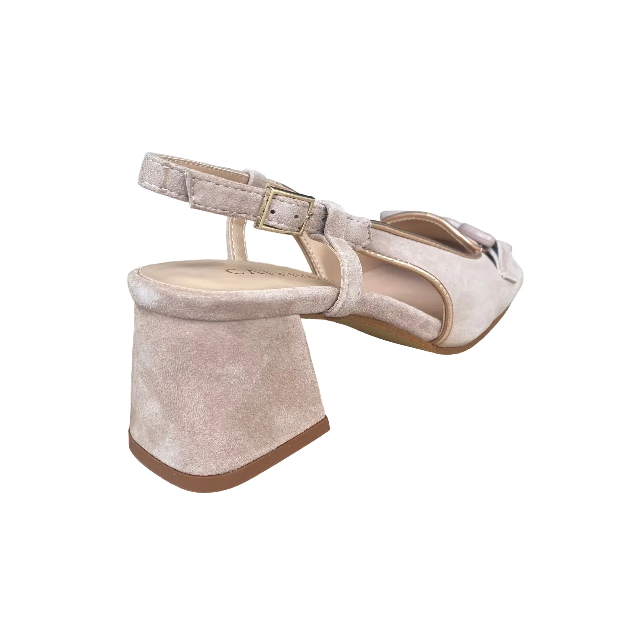CafèNoir scarpa in pelle scamosciata da donna con morsetto C1EL5003 M001 cipria