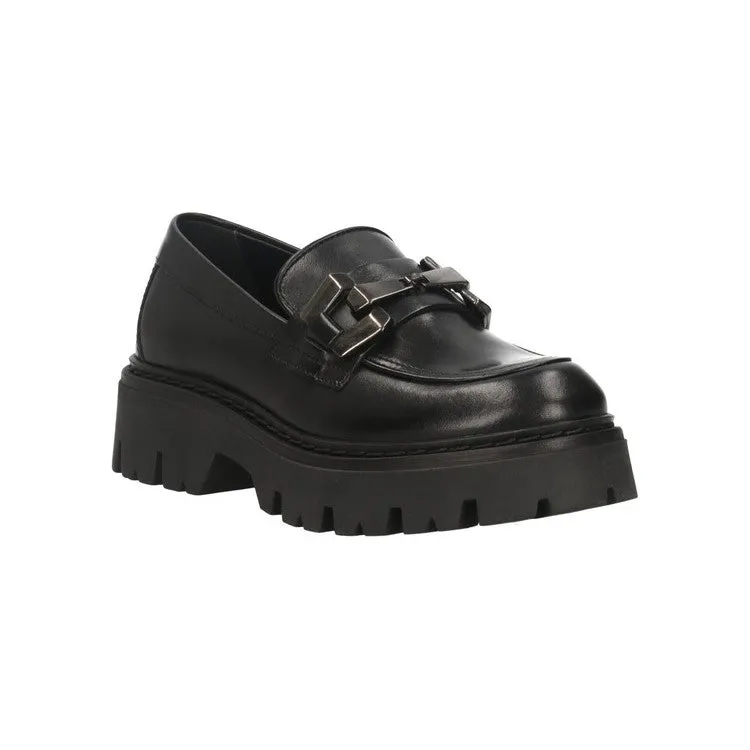 CafèNoir Scarpa Mocassino in pelle con morsetto da donna C1FM1011 N001 nero