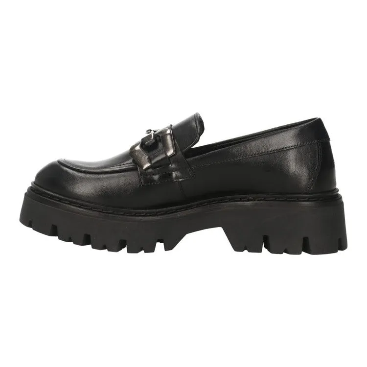 CafèNoir Scarpa Mocassino in pelle con morsetto da donna C1FM1011 N001 nero