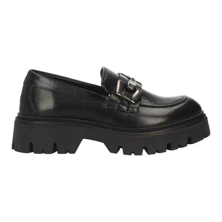 CafèNoir Scarpa Mocassino in pelle con morsetto da donna C1FM1011 N001 nero