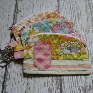 Camper Shaped Coin Purse -Re-Purposed Fabric - Group H - (3)