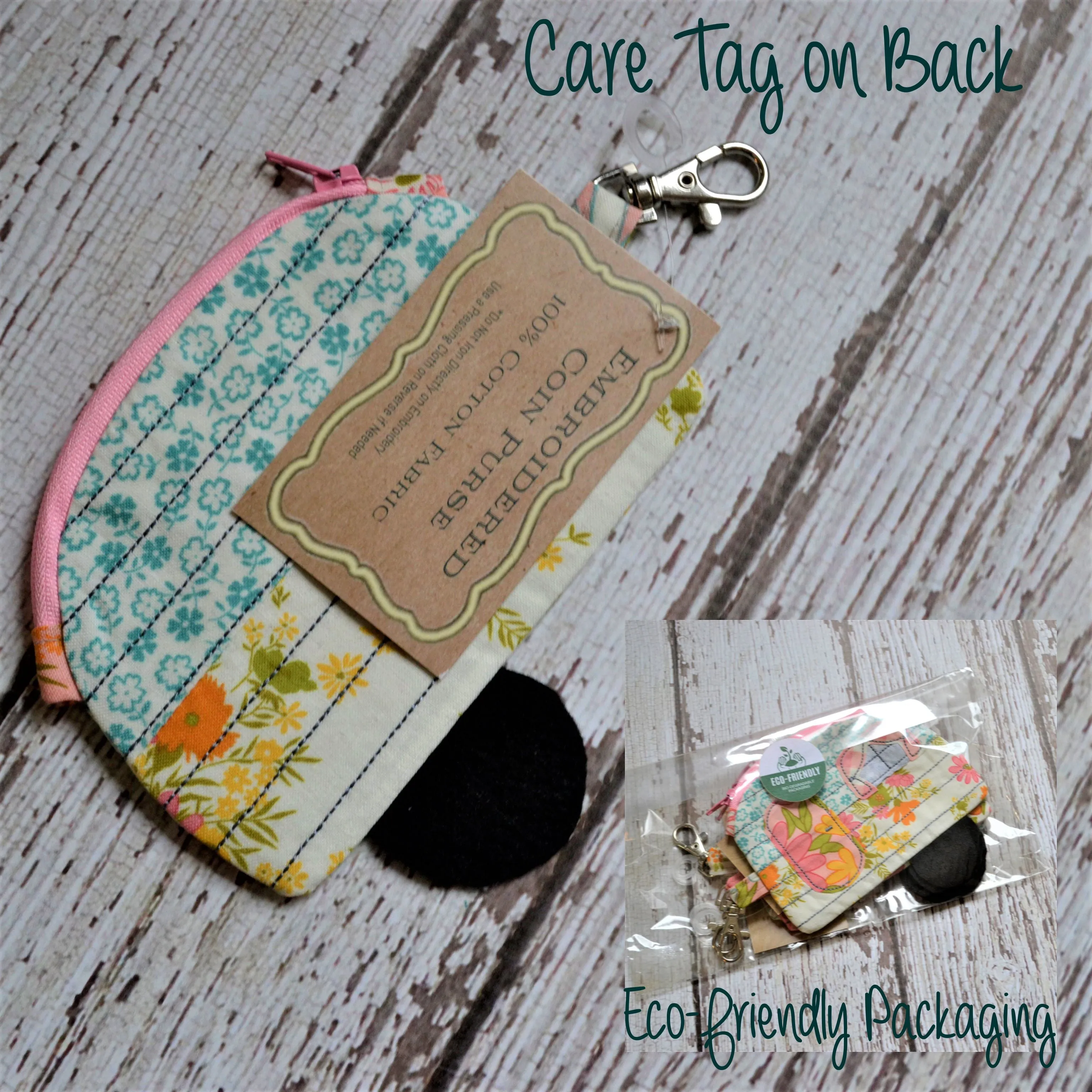 Camper Shaped Coin Purse -Re-Purposed Fabric - Group H - (3)