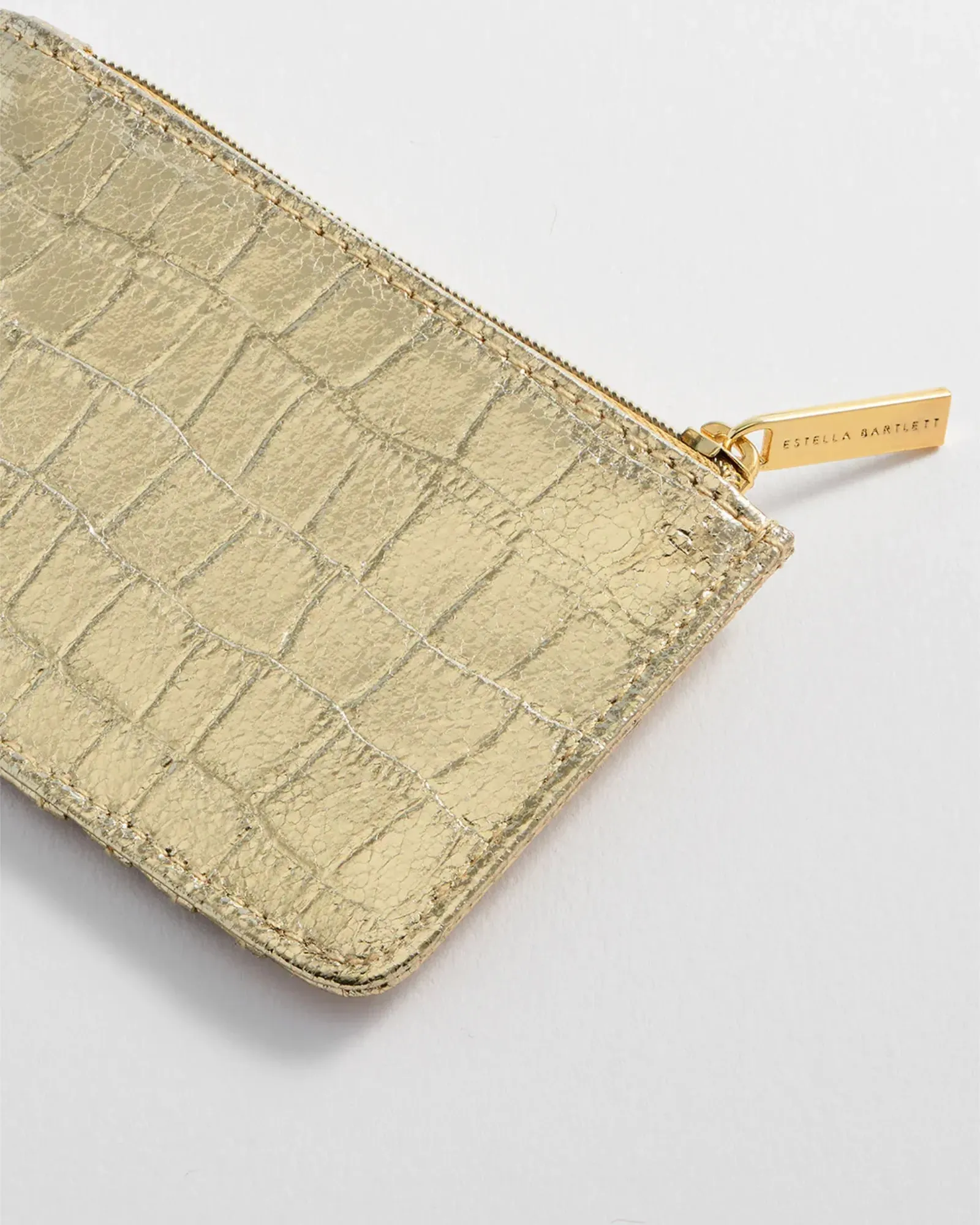 Card Purse - Gold Croc