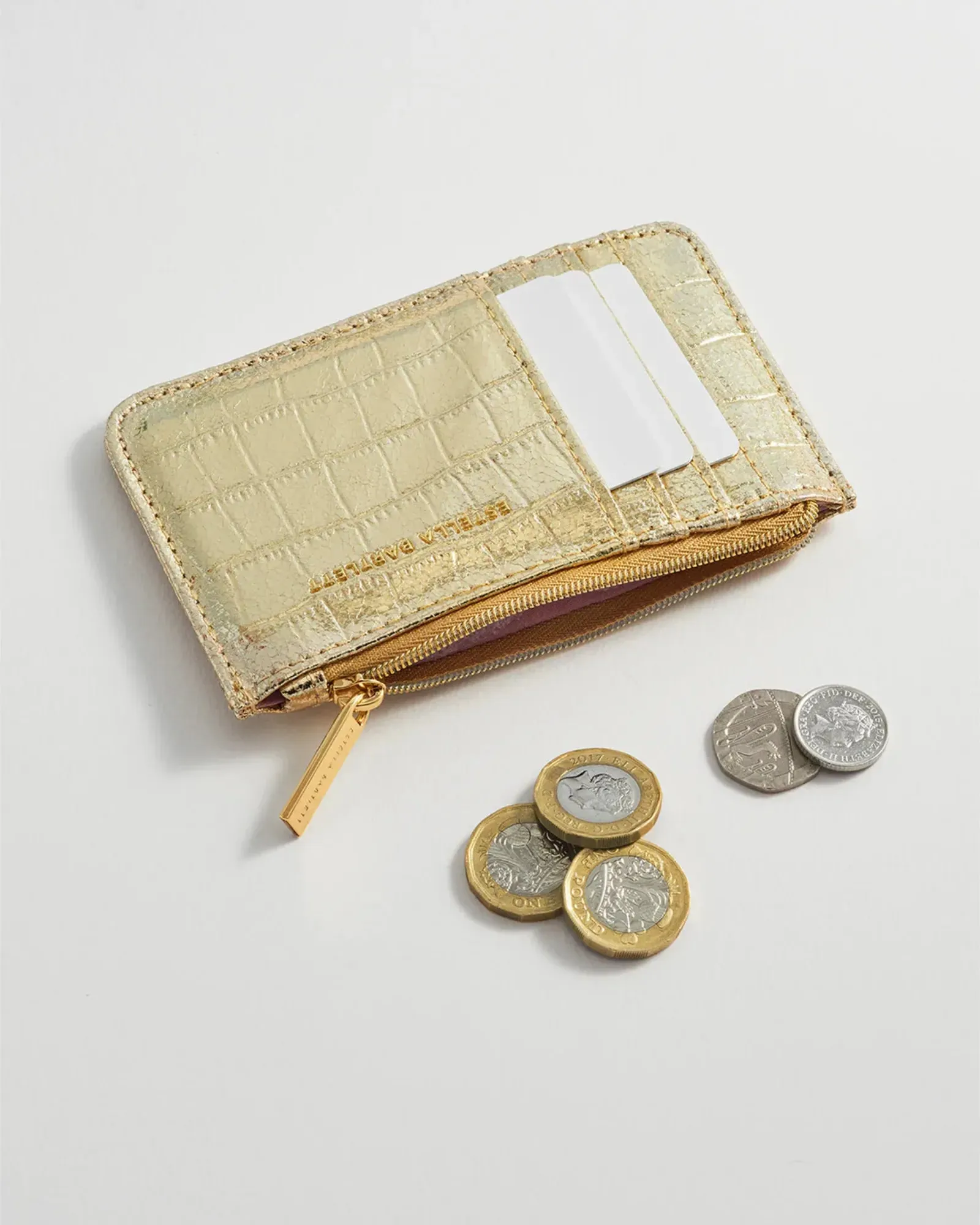 Card Purse - Gold Croc