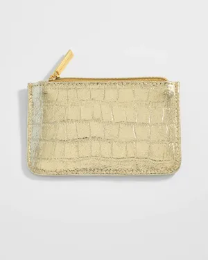 Card Purse - Gold Croc