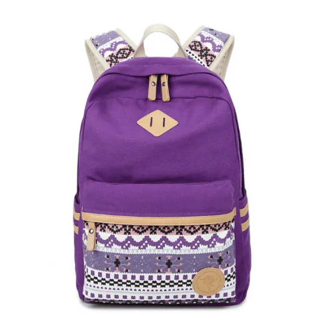 Casual Canvas Korean Backpack
