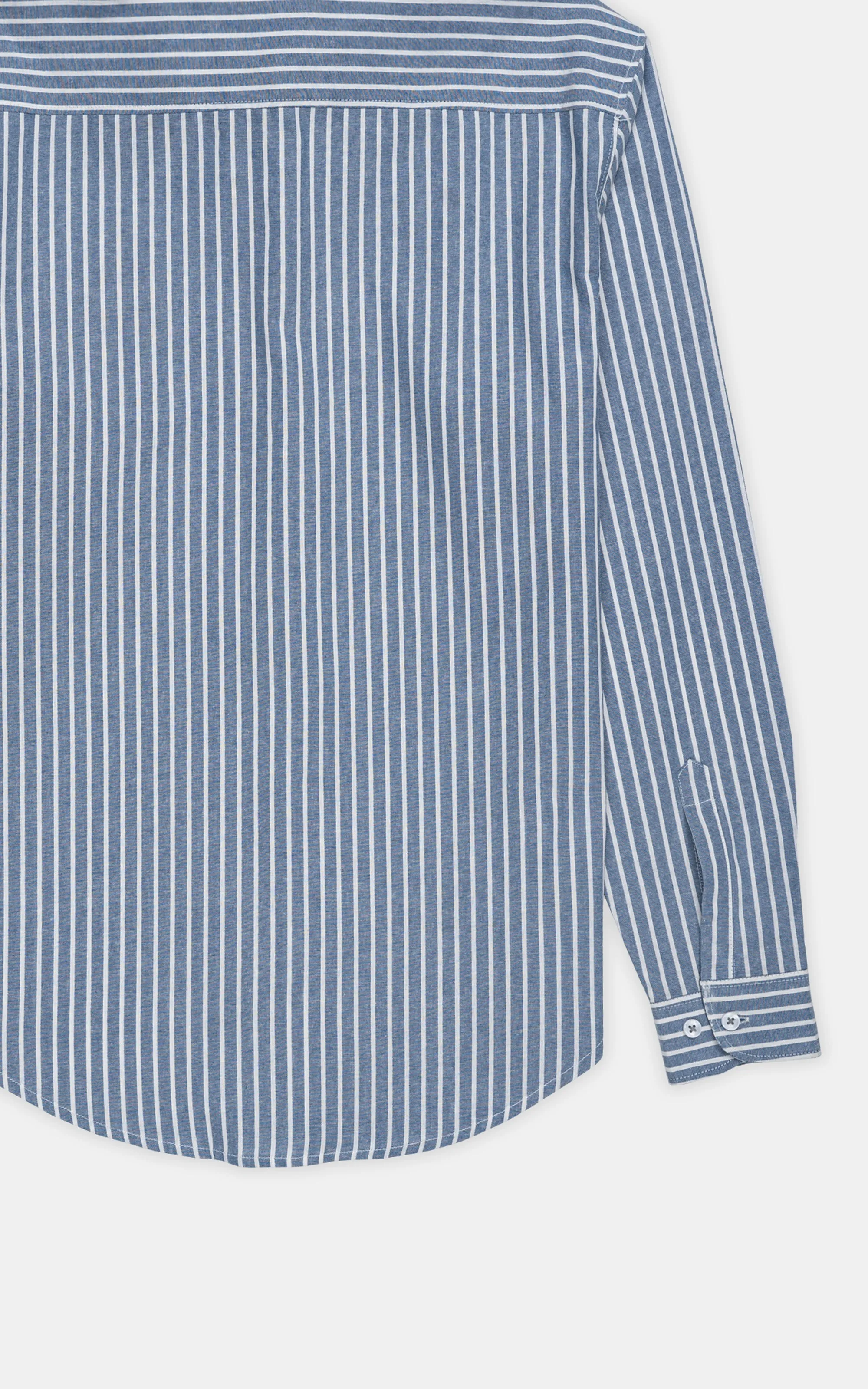 CASUAL SHIRT GREYISH BLUE STRIPES