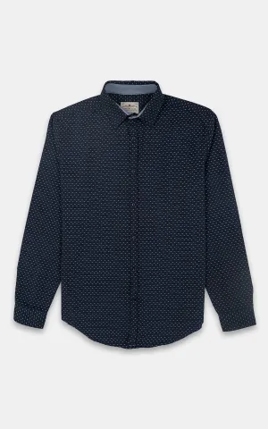 CASUAL SHIRT NAVY TEXTURE