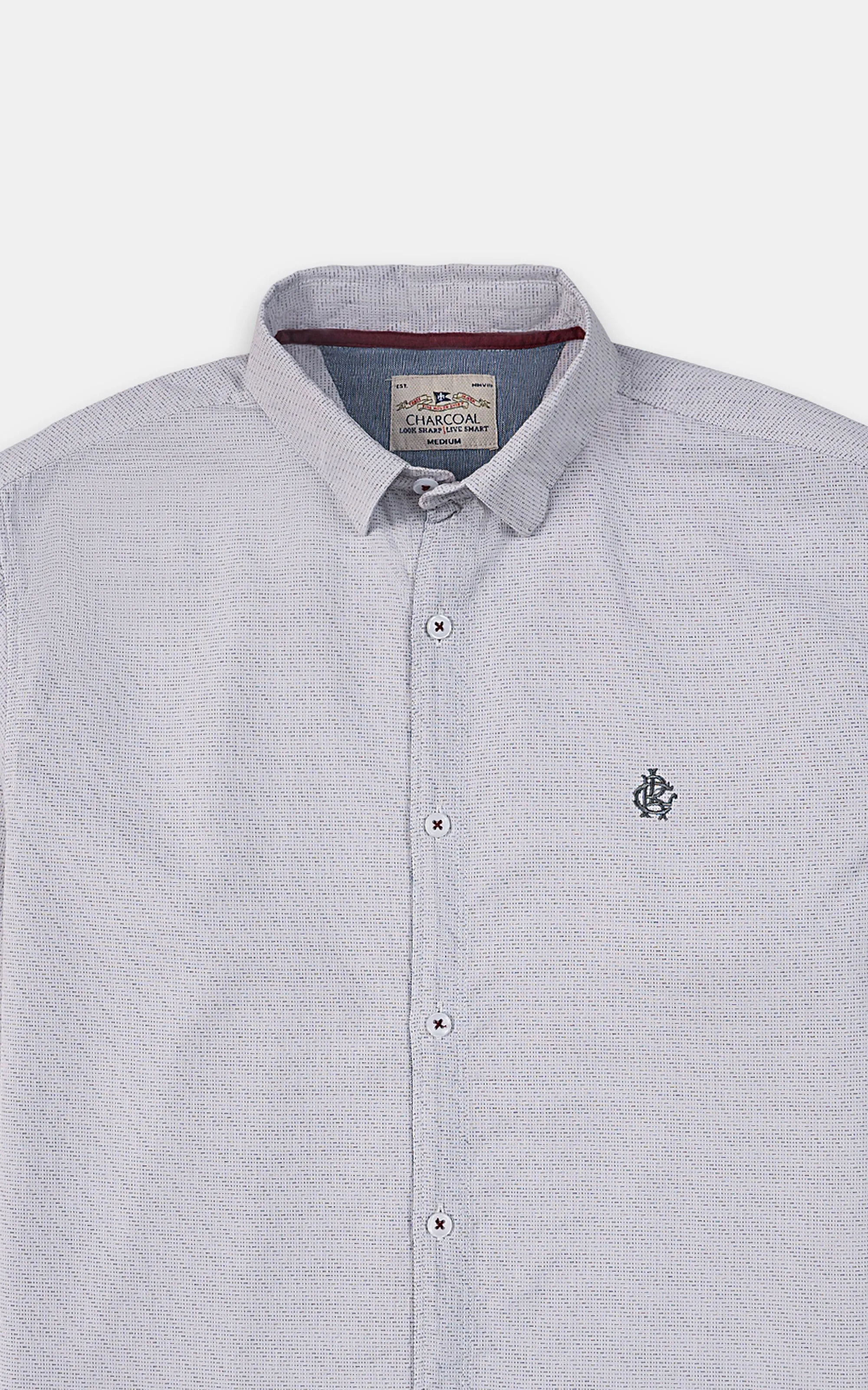 CASUAL SHIRT OFF WHITE GREY