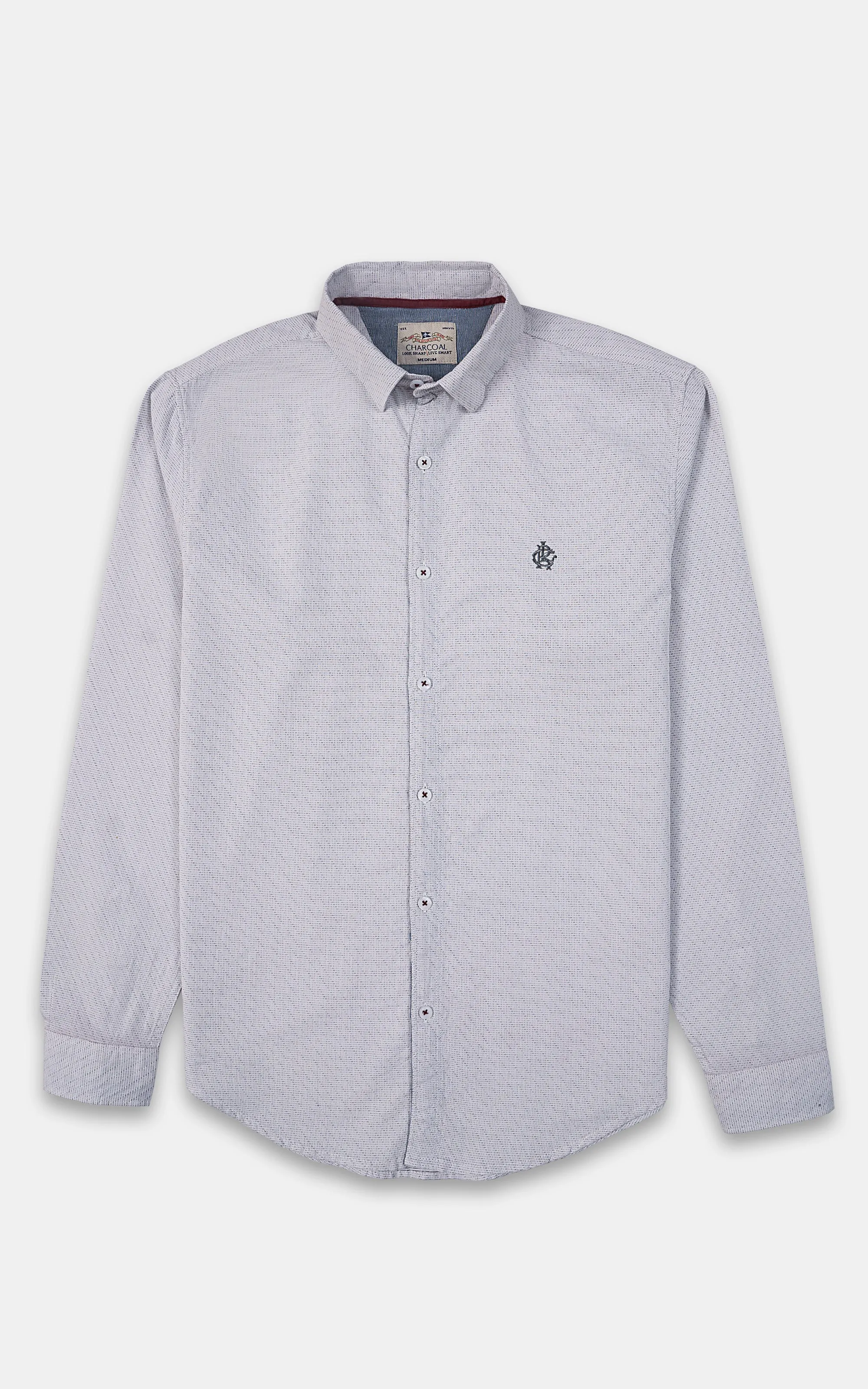 CASUAL SHIRT OFF WHITE GREY