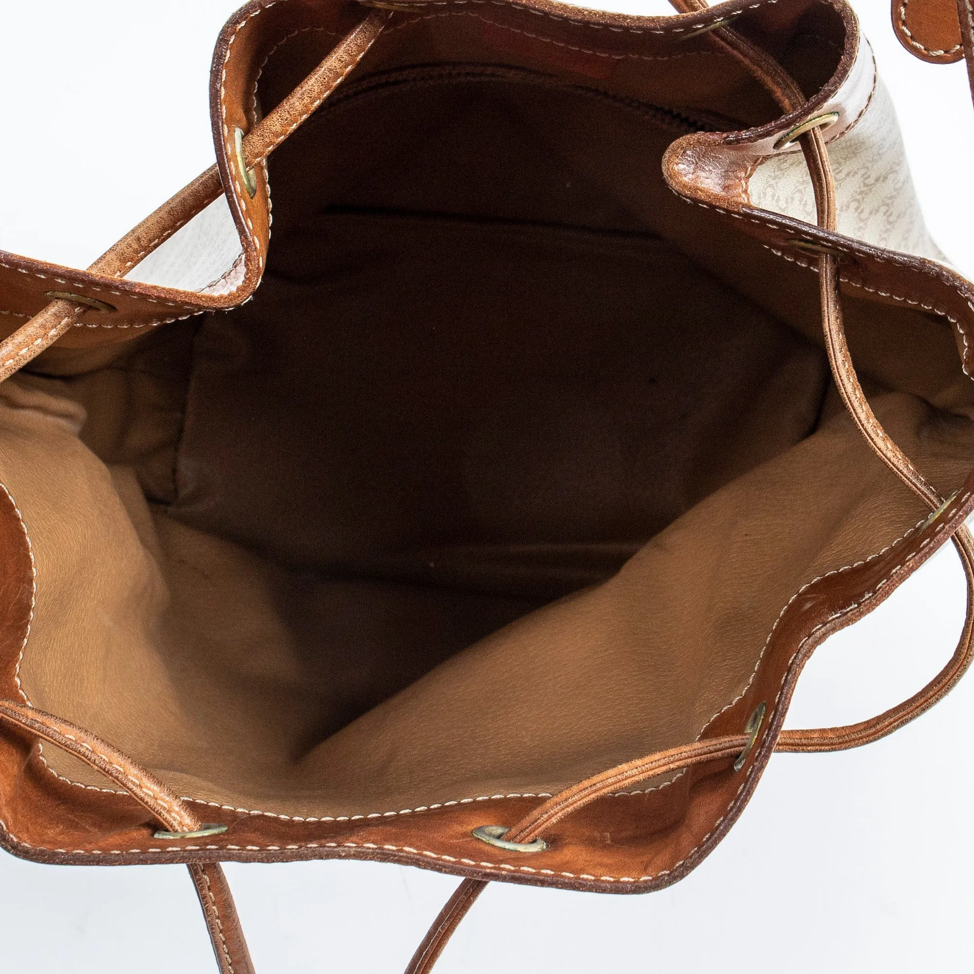 Celine Drawstring Bucket ToteBeige/Brown Macadam Shoulder Bag - AWL2341