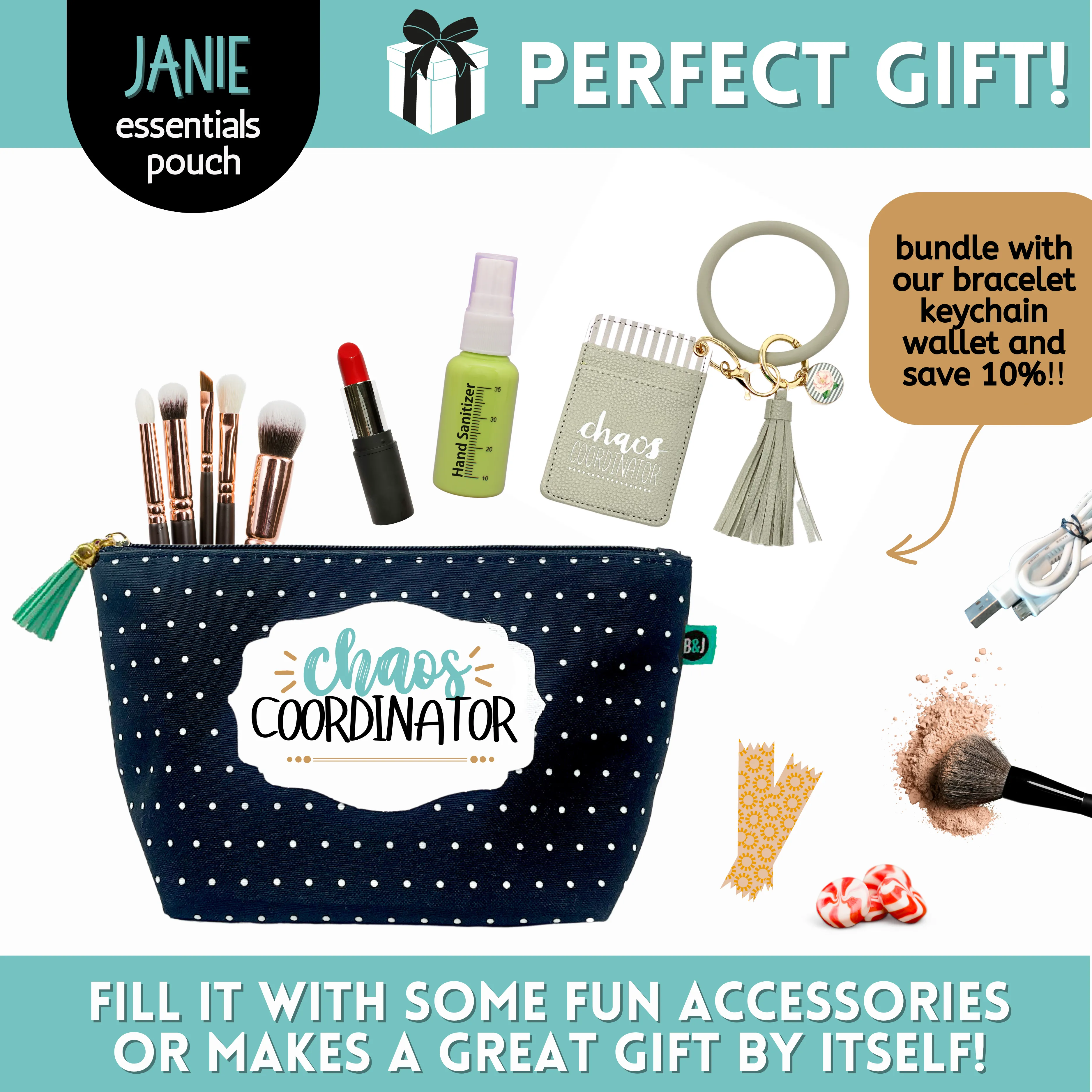 Chaos Coordinator Janie Zippered Pouch