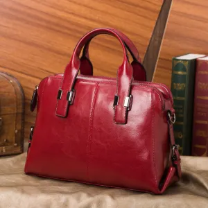 Christmas Gift Vvsha Real Cow Leather Ladies HandBags High Quality Women Genuine Leather Bag Totes Messenger Bags Designer Luxury Shoulder Bag Female
