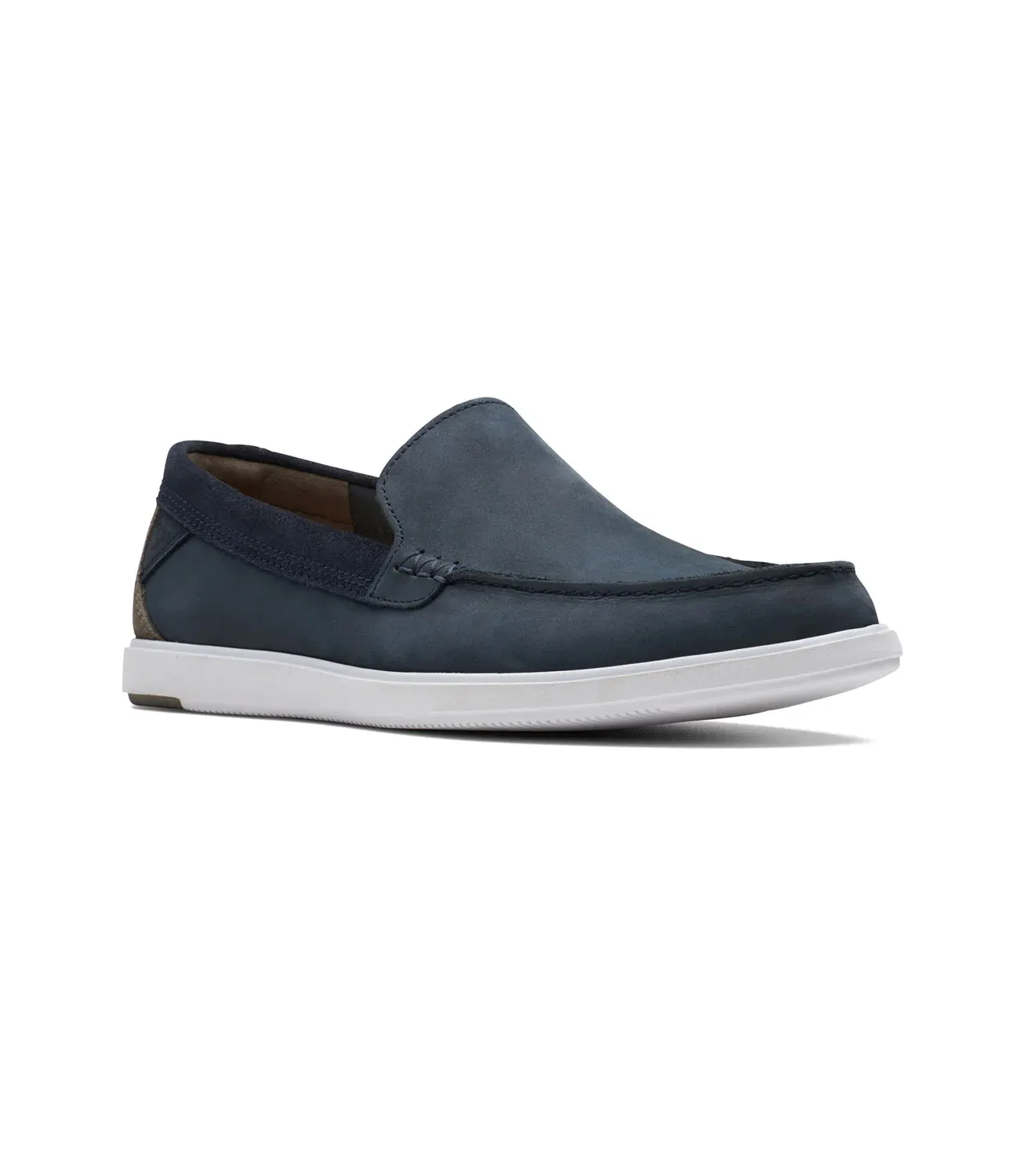 Clarks scarpa casual da uomo Bratton Loafer 172448 navy nubuck