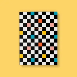 Color Pop Checkerboard Softcover Notebook - Blank Pages