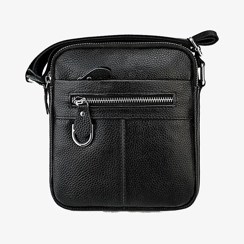 Crossbody Man Purse Minimalist Genuine Leather Single Shoulder Bag