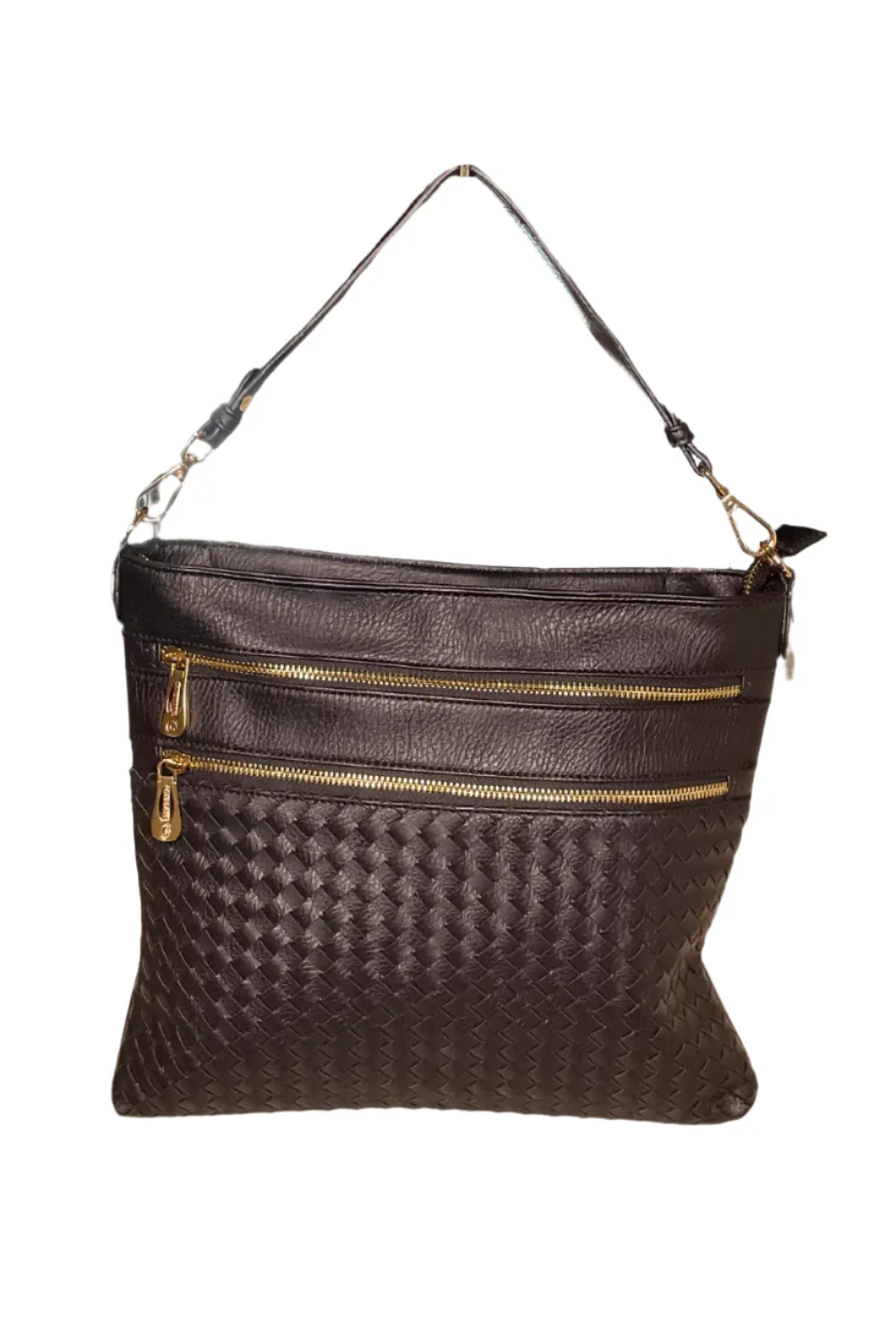 Crystale medium basket weave square purse