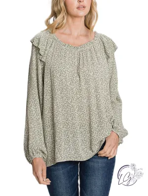 Curvy Floral Print Off Shoulder Blouse