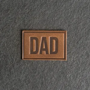 Dad Stamp Leather Patches with optional Velcro added