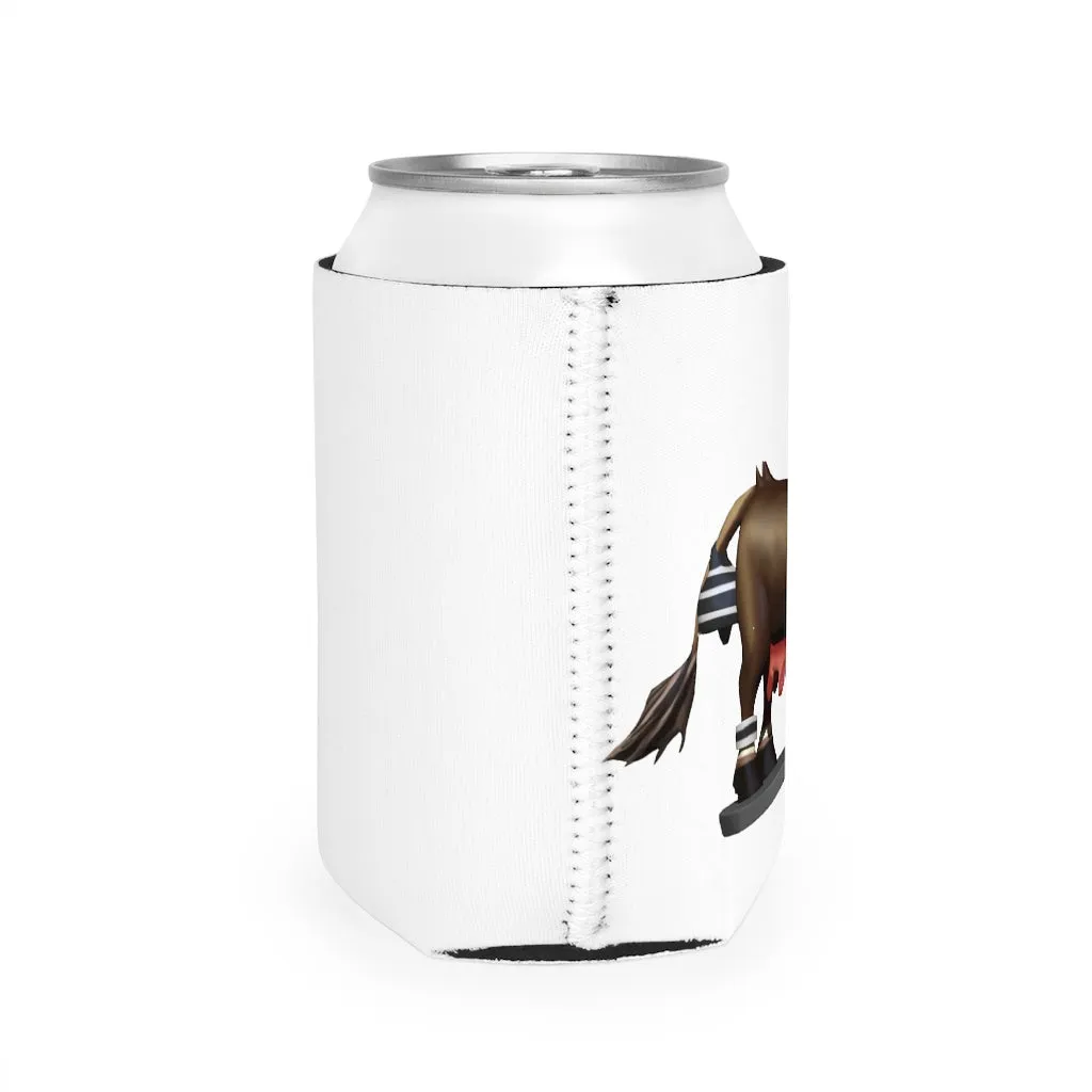 Dark Brown Cow Can Cooler Sleeve