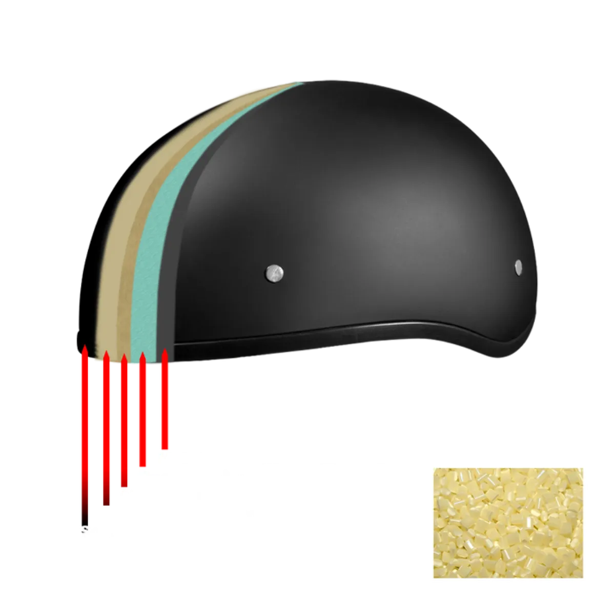 Daytona D.O.T Skull Cap - w/Freedom 2.0 Helmet