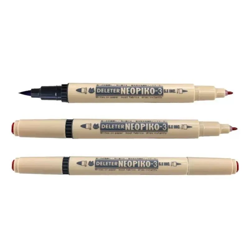 Deleter NEOPIKO-3 Fabric Marker Fabric Painting Pen Double Head Painting Pen Water-Based Pen