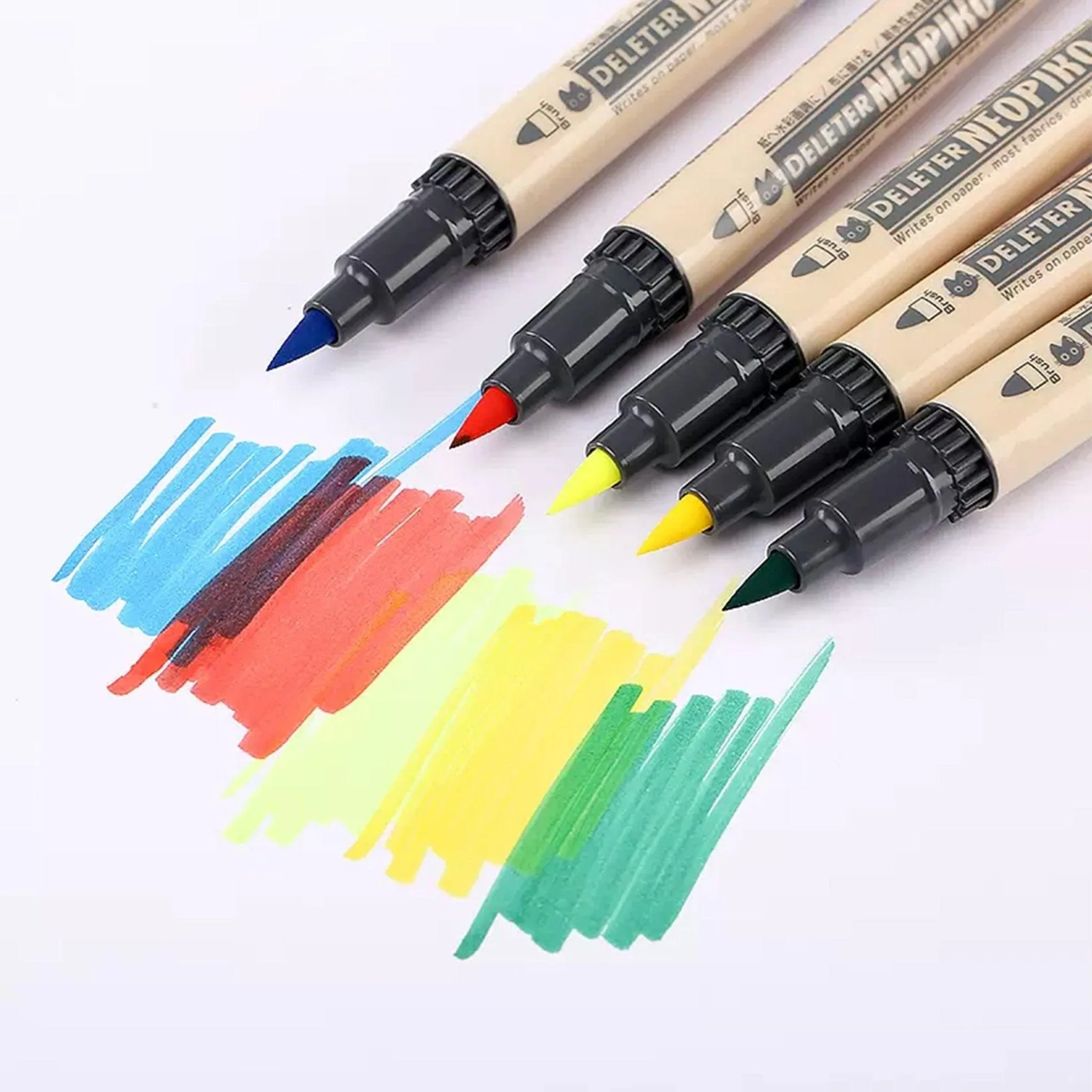 Deleter NEOPIKO-3 Fabric Marker Fabric Painting Pen Double Head Painting Pen Water-Based Pen