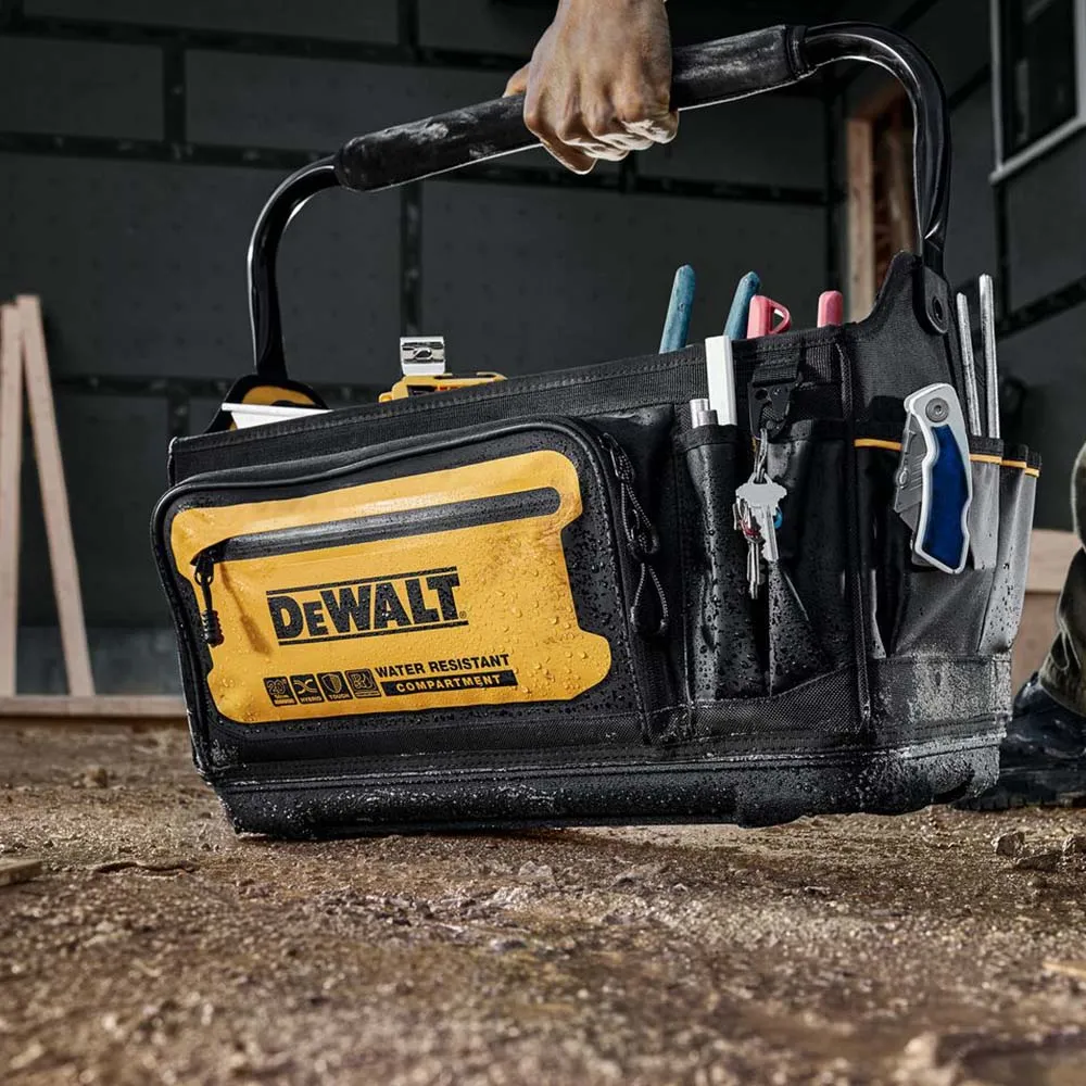 Dewalt DWST60106-1 Pro 20" Tote Tool Bag Storage 36 Pockets Water Resistant