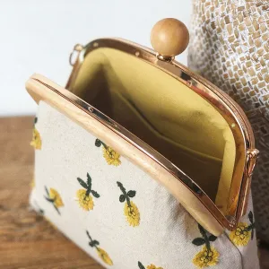 DIY Kit Wood Handle Purse Frame Bag With Screws 22.5cm x 8cm