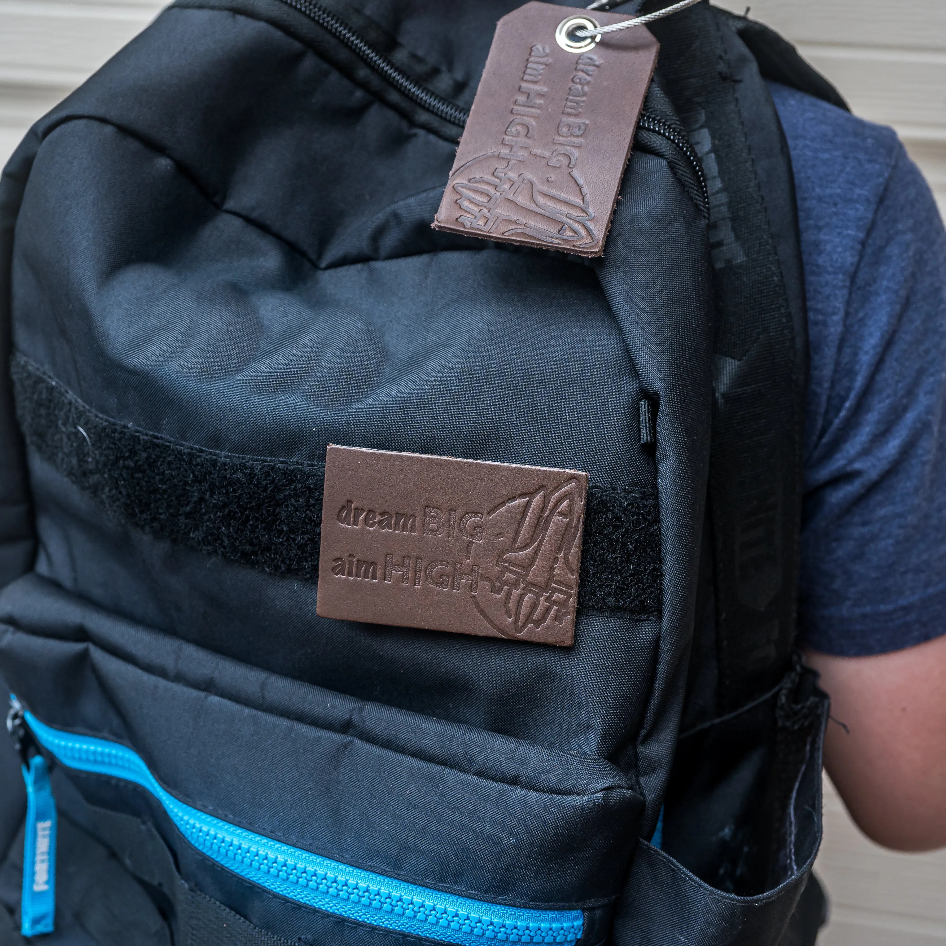 Dream Big Aim High Leather Patch with Velcro Back | Back to School