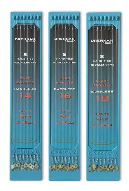 Drennan Hooklength Plate Barbless Carp Bandits