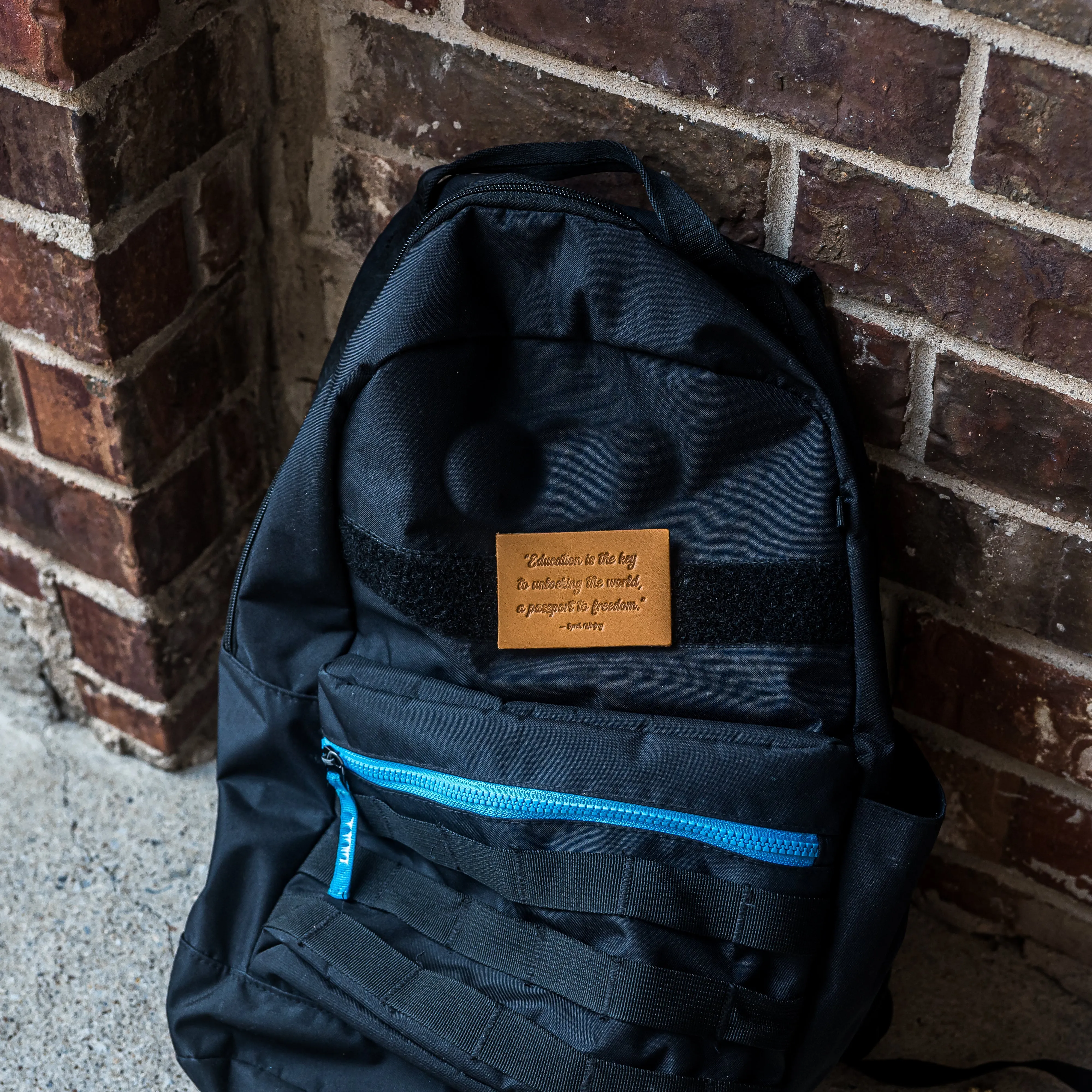 Education is the key | Leather Patch with Velcro Back | Back to School