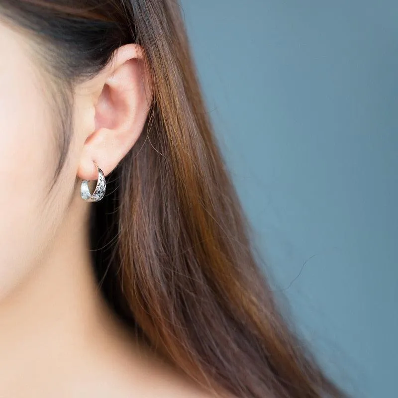 Ellipse Textured Hoops