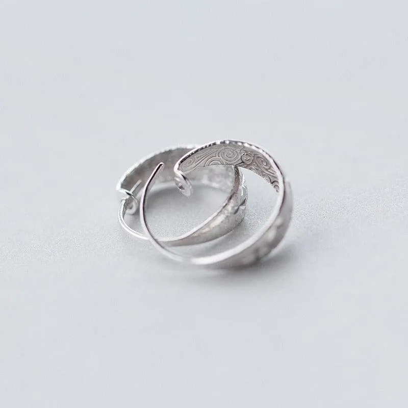 Ellipse Textured Hoops