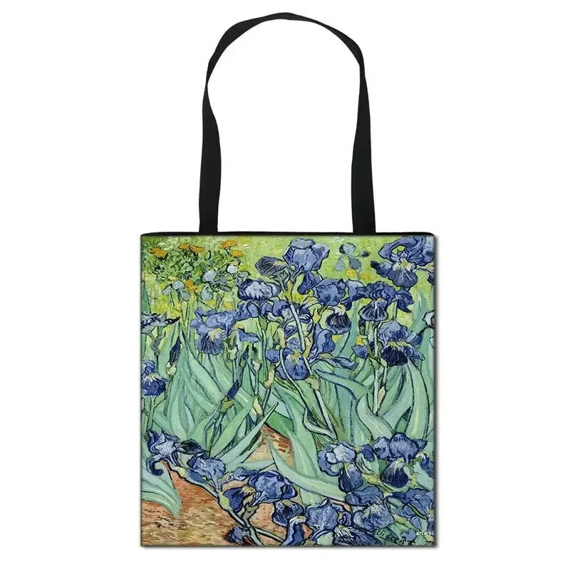 Famous Art Oil Painting Eco Reusable Shopping Bag