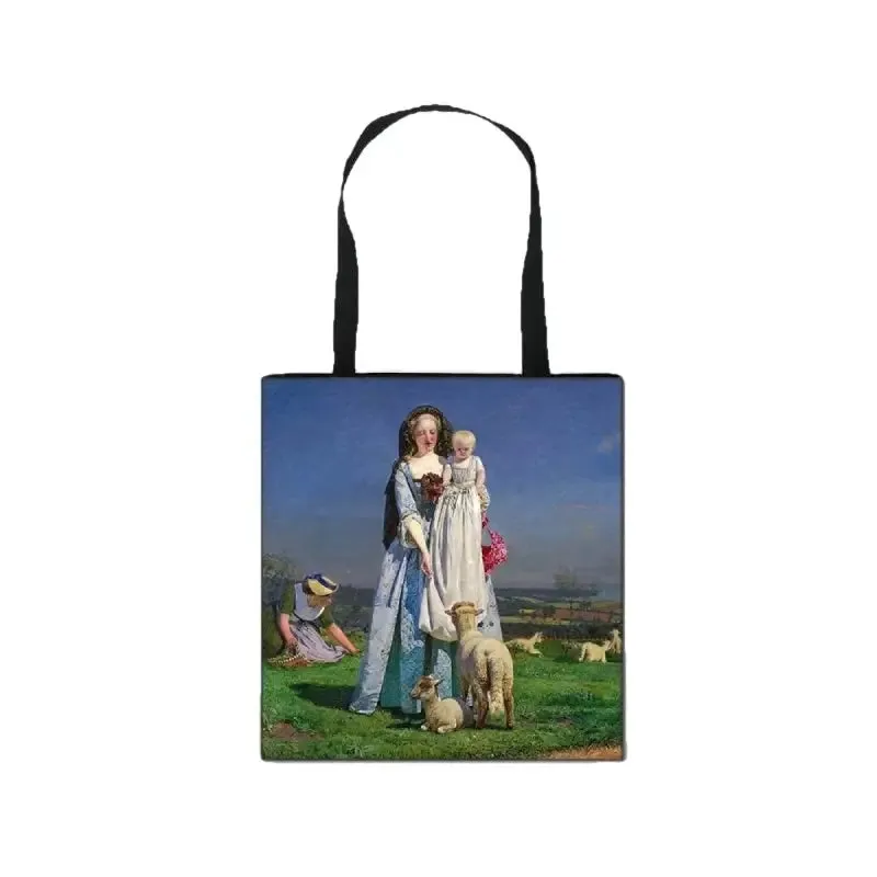 Famous Art Oil Painting Eco Reusable Shopping Bag