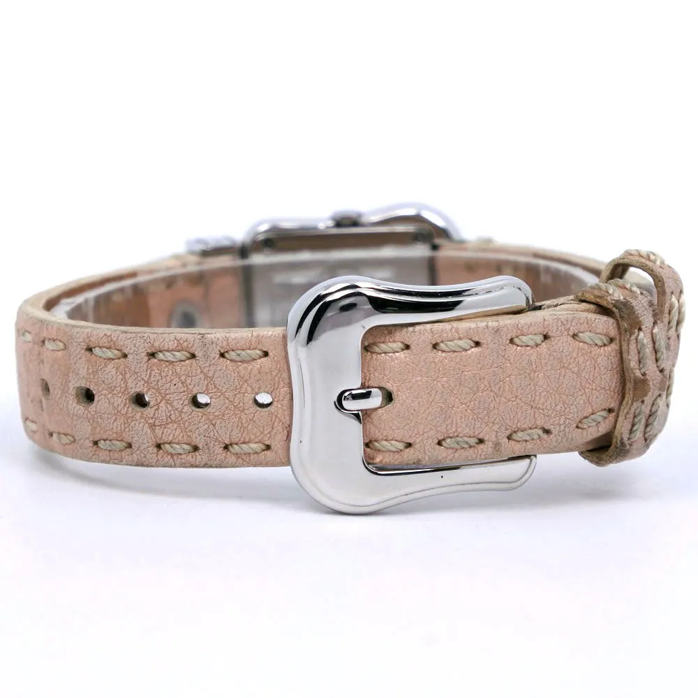 FENDI Watches Quartz 3800L Stainless Steel , Leather pink Beefendi Pink shell dial Women Used