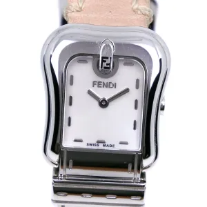 FENDI Watches Quartz 3800L Stainless Steel , Leather pink Beefendi Pink shell dial Women Used