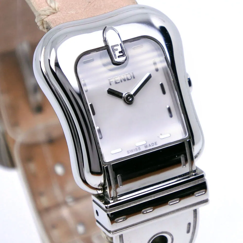 FENDI Watches Quartz 3800L Stainless Steel , Leather pink Beefendi Pink shell dial Women Used