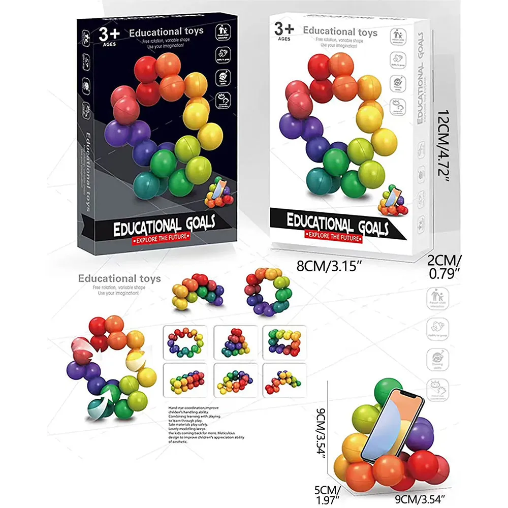 FIDGET RAINBOW EDUCATIONAL BALLS TOY