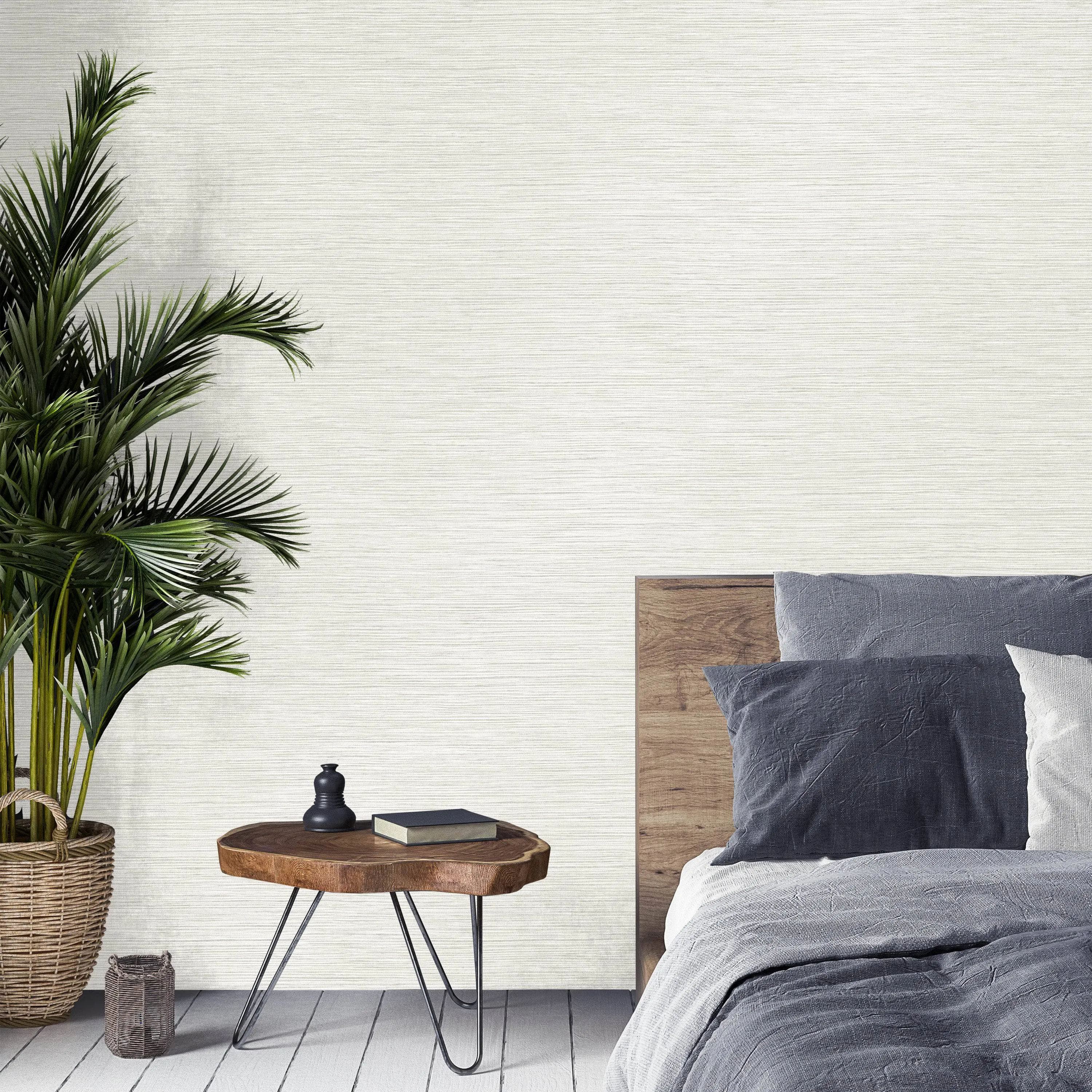 Fine Decor Fusion Plain Soft Grey Wallpaper - M1765