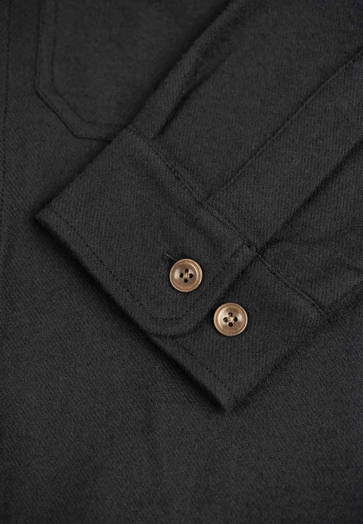 FLANELL CASUAL SHIRT BLACK