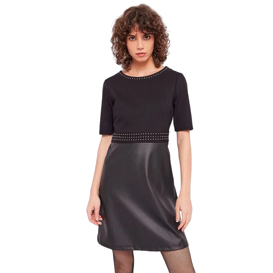 Gaudì vestito manica corta con borchie da donna 321BD14003 2001 nero