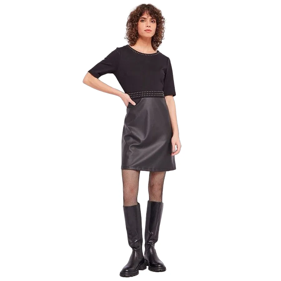 Gaudì vestito manica corta con borchie da donna 321BD14003 2001 nero