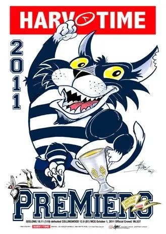 Geelong 2011 Premiers, Harv Time Poster