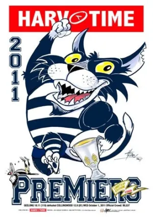 Geelong 2011 Premiers, Harv Time Poster