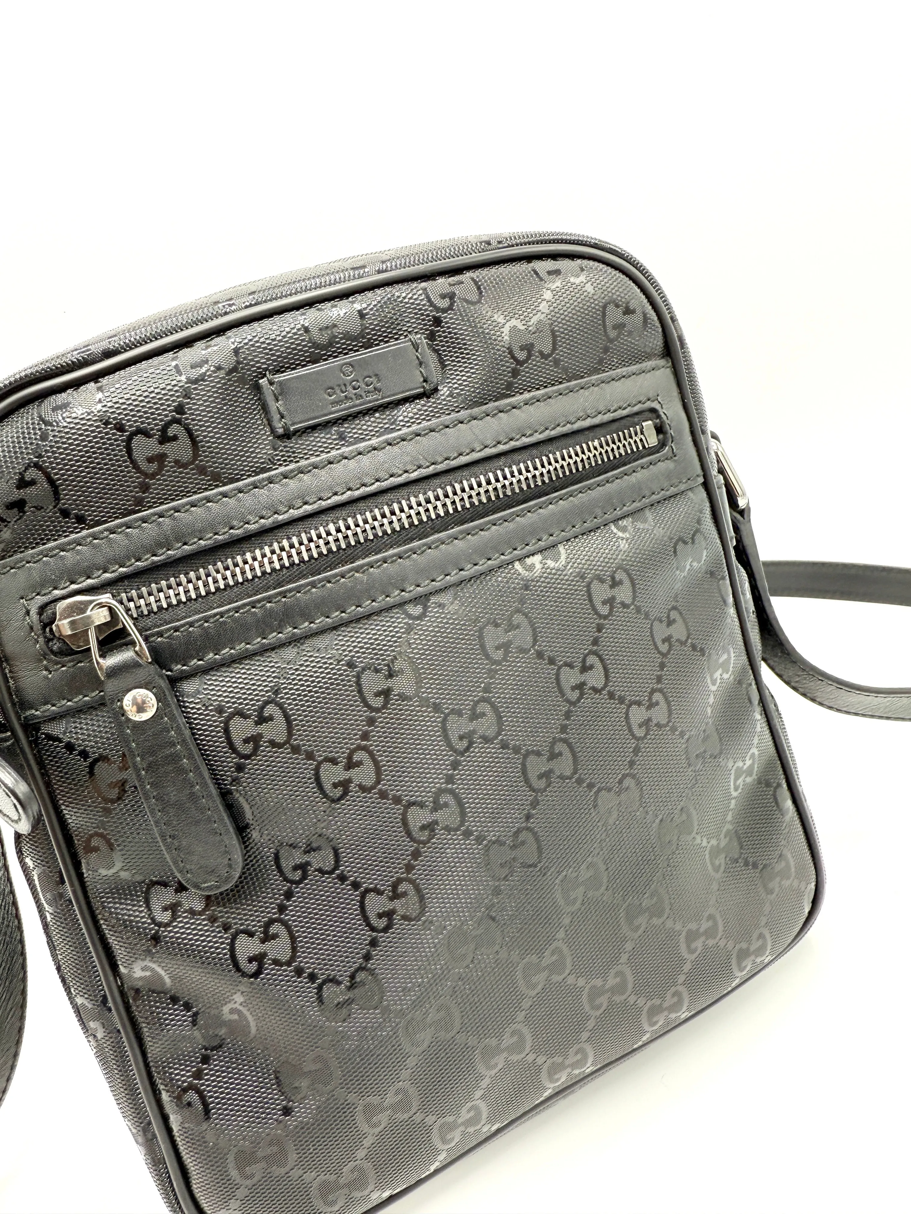 GG Crystal Zip Messenger Bag