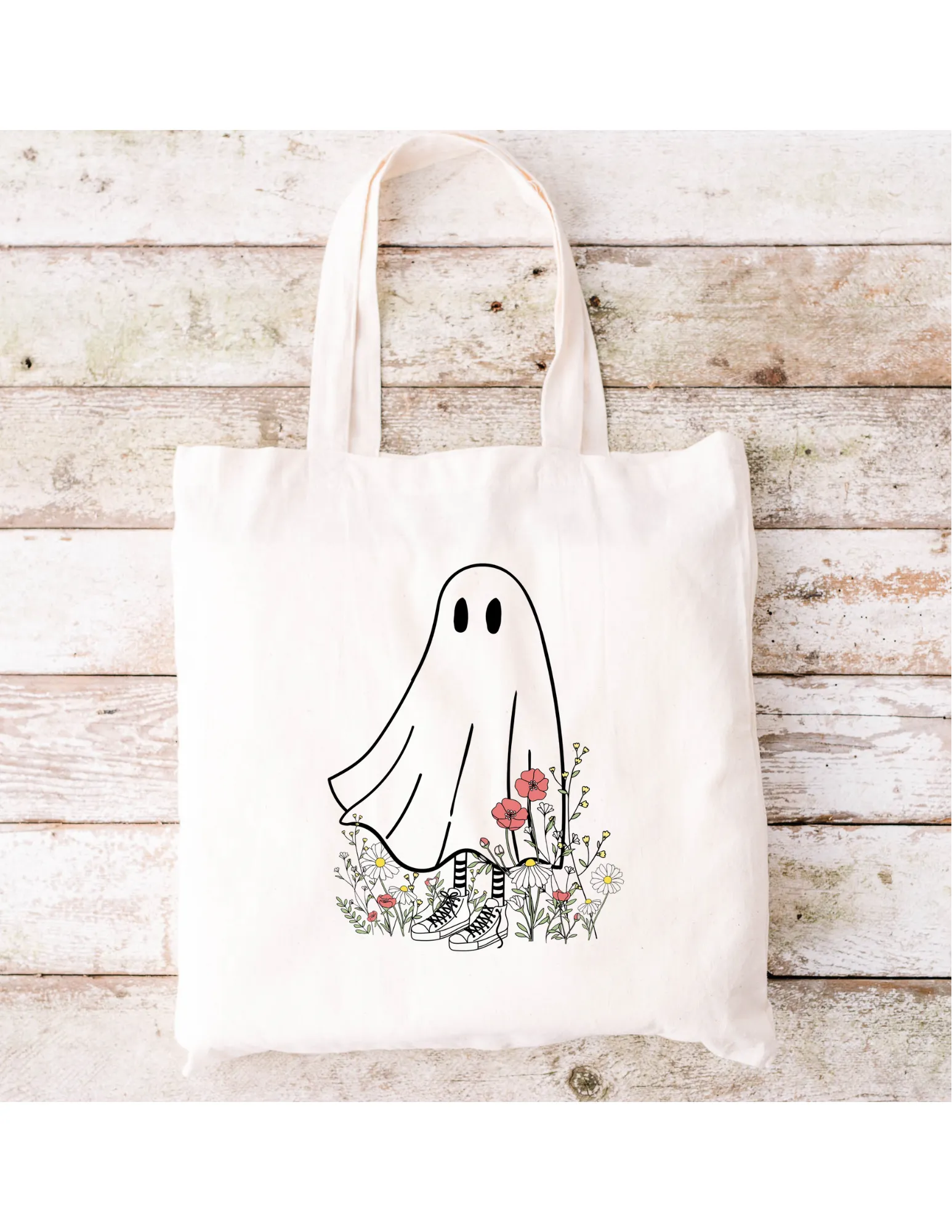 Ghost with shoes Tote Bag