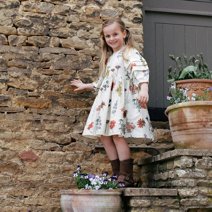 Girls Brooke Dress - Notebook Botanical