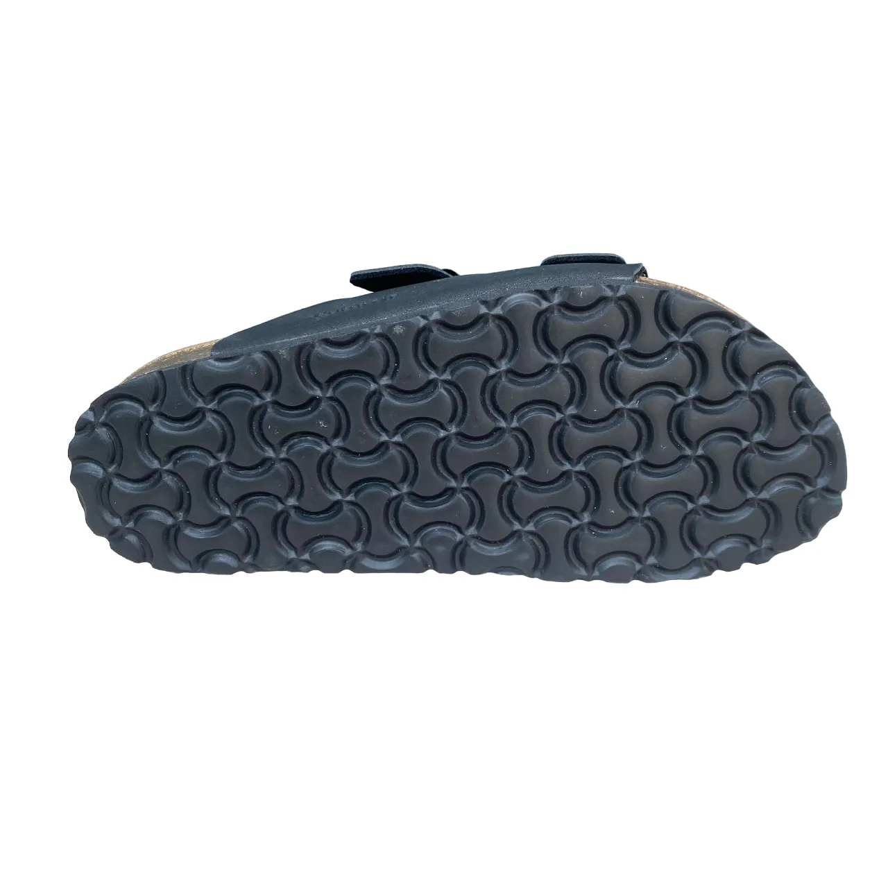 Goldstar ciabatta da uomo con sottopiede in pelle e con 2 fibbie regolabili GS39900 nero